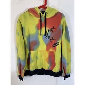 Nike Yellow Red Blue Tie-Dye 'Just Do It' Hoodie